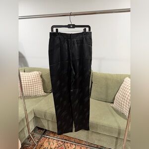 Emporio Armani Black Patterned Dress Pants